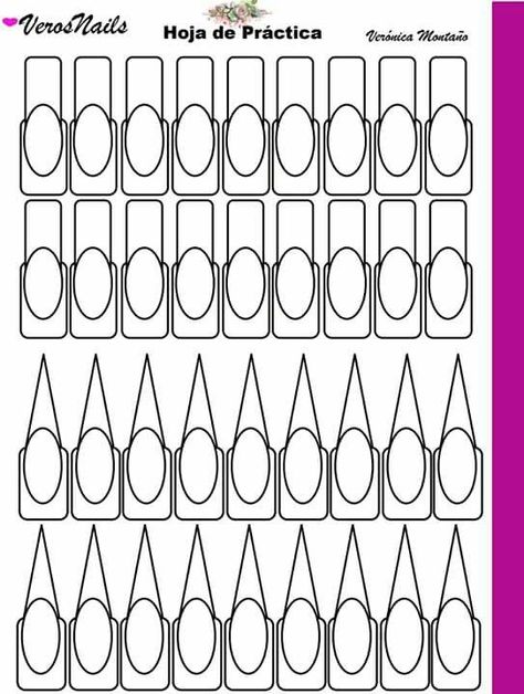 Printable Nail Art Templates, Printable Nail Art Practice Sheet, Printable Nail Art, Nail Tech School, Nail Art Stencils, Business Nails, Nail Tutorial Videos, Nail Equipment, Acrylic Nails At Home