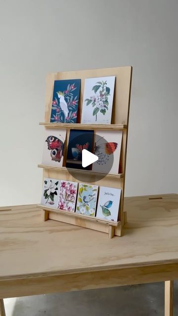 WhiteCornerWoodenProduct on Instagram: "Our previous version of the Retail Counter Display Stand for Cards n three sizes was a hit! Now, you can choose the newest model made from 12 mm plywood, offering all the same advantages but even more suitable for outdoor use. Ideal for bookstores, souvenir stores, and all your favorite cards and greeting cards.  Logo or personalisation available! Check on our website soon! #greetingcards #greetingcard #greetingcarddesign #greetingcardsforsale #handmadecards #postcards #postcard #earrings #earringcarddisplay #cardstand #carddisplay #businesscard #businesscards #woodenstand #woodendisplay #displaystand #woodboard #store #bookshelf #bookstore #bookstores" Card Storage Ideas, Greeting Card Display Stand, Postcard Display, Earring Card Display, Retail Counter, Greeting Card Display, Souvenir Store, Counter Display, Card Storage