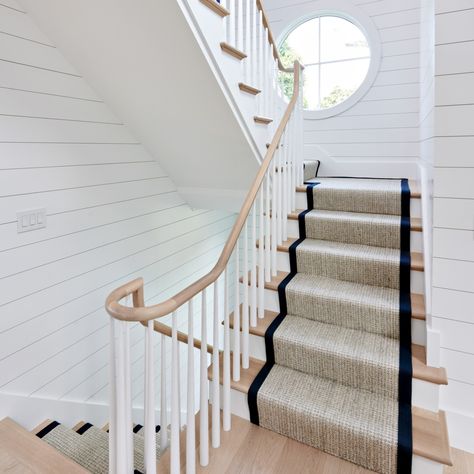 ✨These staircases have timeless appeal.✨ To highlight how the style of a baluster can impact a design, we chose five stairways that pair white balusters with a wood banister/ handrail – a classic combination. What style of baluster pictured here do you like best (twisted, square, turned, tapered, tapered and turned)? Build: McPhee Associates 📸: @amberjanephoto and @dancutronaphoto #mcpheeassociates #capecod #capecodbuilder #homebuilder #homebuildercapecod #designbuild #millwork #stairwa... White Balusters, Wood Banister, Staircases, A Wood, Cape Cod, A Design, Home Builders, Building A House, Farmhouse