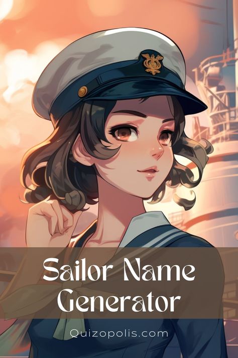 Dive into the Sailor Name Generator and discover a name that sets you apart on the high seas. Sailor Moon Names, Female Sailor Art, Sailor Name, All Sailor Moon Characters With Names, Pirate Name Generator, Sailor Gaurdians, Name Generator, The Sailor, Generators