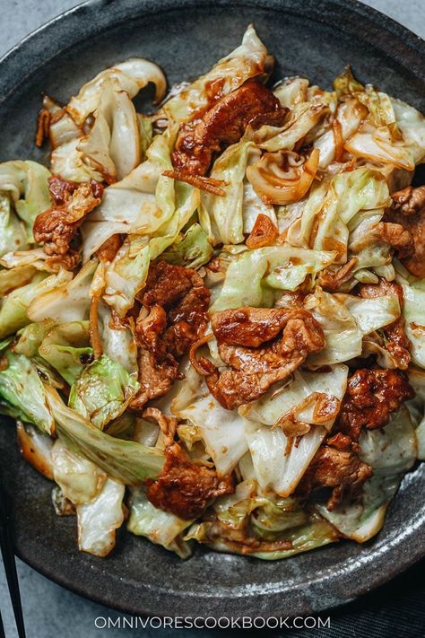 Pork And Napa Cabbage Stir Fry, Pork Cabbage Recipes, Pork Belly Stir Fry Recipes, Pork And Cabbage Recipes, Stir Fry Pork Recipe, Pork Loin Stir Fry, Pork And Cabbage Stir Fry, Napa Cabbage Stir Fry, Sitaw Recipe