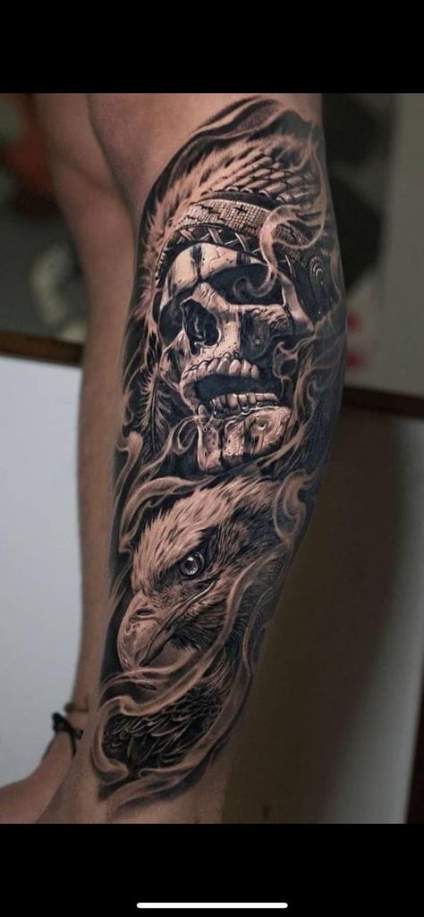 Longhorn Sleeve Tattoo, Scenery Tattoo, Indian Skull Tattoos, Native American Tattoo, Native American Tattoos, Native Tattoos, Skull Sleeve Tattoos, Skull Sleeve, Realistic Tattoo Sleeve