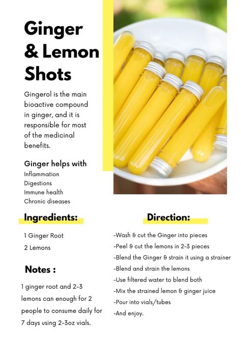 Ginger Health Shots Recipe, Diy Ginger Shots Blender, Ginger And Cayenne Shots, How To Make Lemon Ginger Shots, Ginger Shots For Digestion, Making Ginger Shots, Homemade Healthy Shots, Homemade Ginger Juice, Juicing Recipes Shots