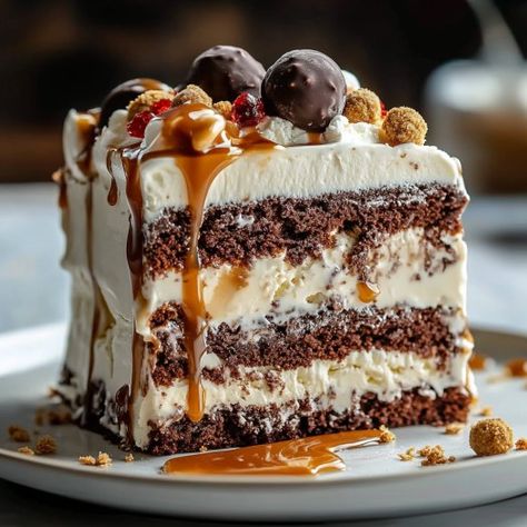 Ice Cream Cake Aesthetic, Cream Cake Aesthetic, Carvel Ice Cream Cake, Layered Ice Cream Cake, Cake Aesthetic, Plain Flour, Ice Cream Cake, Cake Ingredients, Cream Cake