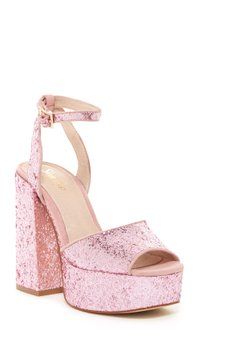 Shellys London - Dena Sparkly Platform Sandal Pink Sparkly Heels, Pink Sparkly Shoes, Pink Platform Shoes, Pink Platform Sandals, Pink Block Heels, Pink Platform Heels, Block Heel Platform Sandals, Heels Glitter, Sparkly Sandals