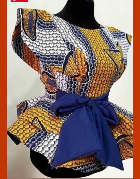 19 Latest Ankara Skirt And Blouse Ideas For Ladies To Wow This Season Skirt And Top Outfits African Print, African Blouses For Women, Peplum Ankara, Africa Fashion Traditional, African Blouses, African Print Tops, African Dresses For Kids, Best African Dresses, Short African Dresses