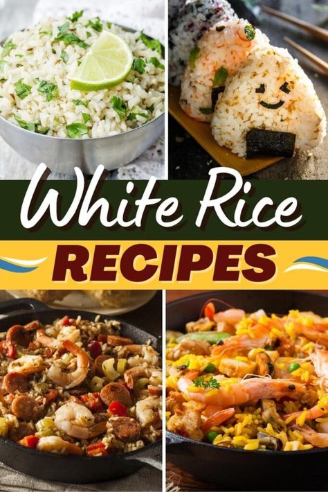 Tasty White Rice Recipe, White Rice Recipes For Dinner, White Rice Dishes, Cheesy Broccoli Rice, White Rice Recipes, Rice Recipes For Dinner, Lemon Rice, Shrimp And Rice, Poached Chicken