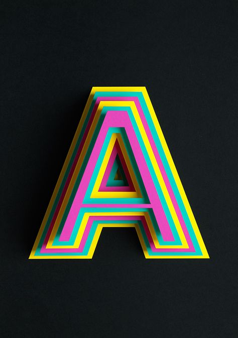 Atype by Lobulo Design, via Behance The Letter A, Letter A, Black Background, A Black, Typography, Black, Design