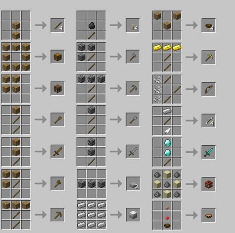 craft a sword in Mine Blocks game ... Crafting Table Minecraft, Minecraft Recipes, Minecraft Crafting Recipes, Construction Minecraft, Minecraft Food, Houses Minecraft, Minecraft Cheats, Crafting Table, Crafts Homemade