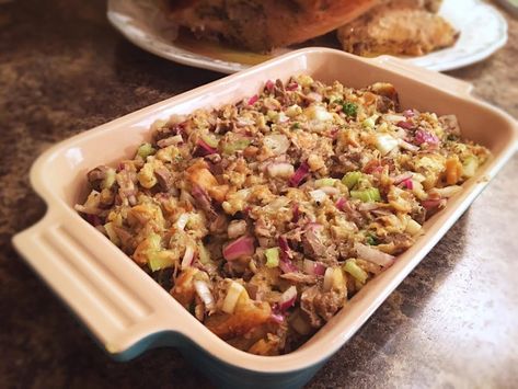 Stuffing With Giblets, Old Fashioned Stuffing, Giblets Recipe, Turkey Giblets, Turkey Stuffing Recipes, Sweet Corn Recipes, Thanksgiving Turkey Dinner, Homemade Stuffing, Stuffing Recipes For Thanksgiving