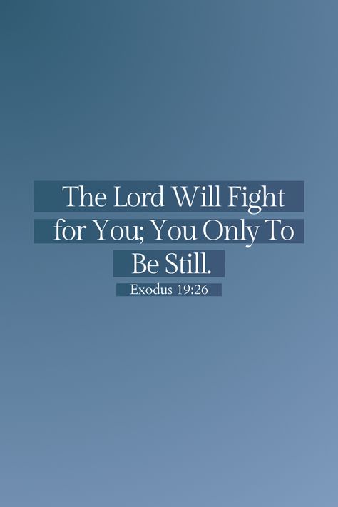 The Lord will fight for you; you need only to be still." Exodus 14:14 is a comforting promise that God is fighting on your behalf, even when you can’t see it. Save this scripture for moments when you need reassurance and peace. Share it to encourage others to rest in God’s protection and trust in His ability to overcome any battle. Exodus 14:14 Bible, Rest In God, Verse Wallpaper, Powerful Scriptures, Verses Wallpaper, Be Strong And Courageous, Bible Verse Wallpaper, Daily Reminder, God Is