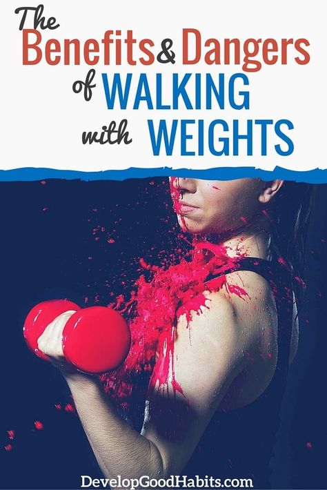 The Benefits (and Dangers) of Walking with Weights Walking With Weights, Walking For Fitness, Walking Benefits, Walking Tips, Exercise Walking, 10000 Steps, Walking For Health, Walking Workout, Benefits Of Walking