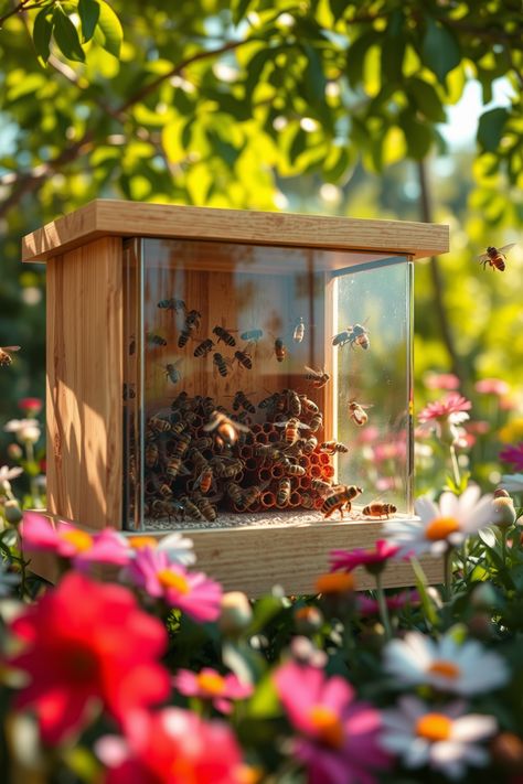 Do you want to explore the fascinating world of honeybees right from your home? Building your own observation bee hive is a fun and exciting project that allows you to watch bees up close without causing them any stress. Using simple materials like glass or Plexiglas, you can create a stunning design. This unique hive reveals the daily activities of bees, from honey-making to brood caring. Perfect for gardeners, bee lovers, and anyone curious about these incredible creatures. Get started on your DIY bee adventure today! Observation Hive, Honey Making, Diy Bee, Lilac Breasted Roller, Unique Window, Bee Colony, Baobab Tree, Breathtaking Places, Incredible Creatures