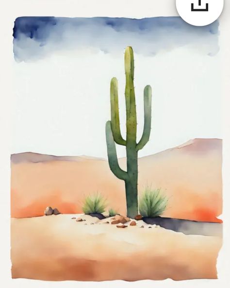 Desert Watercolor, Watercolor Cactus, Stuff To Draw, Easy Watercolor, Watercolor Ideas, Joshua Tree, Cactus, To Draw, Drawings