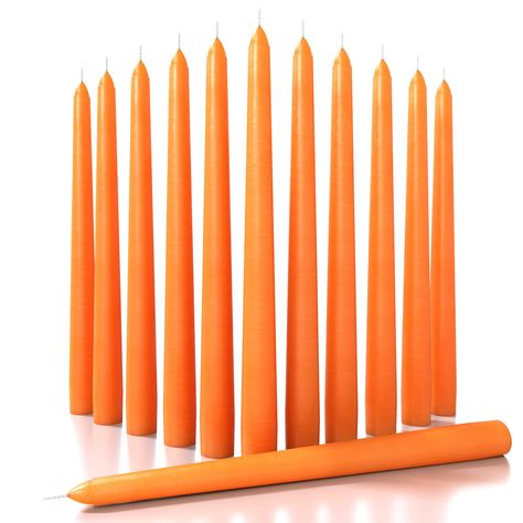 PRICES MAY VARY. Ideal for Halloween - What color associations do you have with Halloween? For sure, orange and black. We absolutely agree with you, so we think the bright orange color of our witchcraft candles will perfectly decorate your home for the scariest night of the year. You can perfectly combine orange Halloween candle sticks with other Candwax colored Halloween candle sticks or use them separately because these Halloween candles clearance are excellent! Clean burning candles - Due to Halloween Candle Decor, Orange Candles, Dripless Taper Candles, Halloween Candlesticks, Candles Long, Candles Taper, Tall Candles, Dripless Candles, Witchcraft Candles