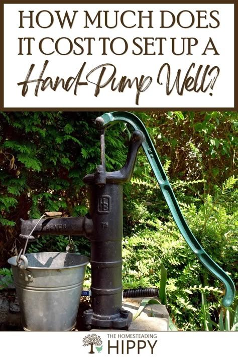 Water Well Hand Pump, Deep Well Hand Pumps, Diy Water Pump, Well Water System, Hand Pump Well, Hand Water Pump, Off Grid Homestead, Off Grid Survival, Homesteading Diy