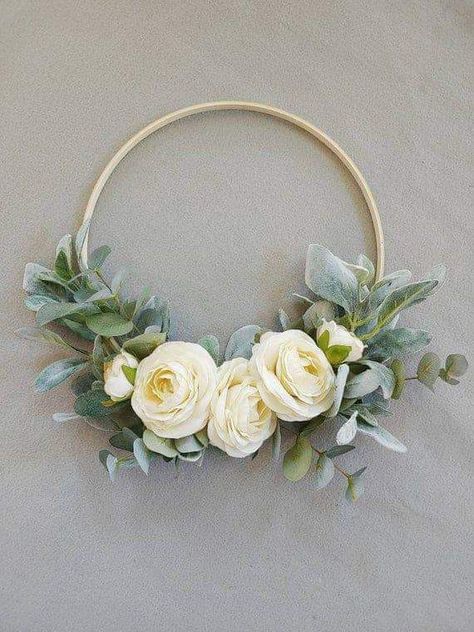 Bohemian Wreath, Hoop Wreaths, Diy Floral Wreath, Boho Wreath, Bridesmaids Bouquet, Floral Hoops, Floral Wire, Bridesmaid Flowers, Bouquet Wedding