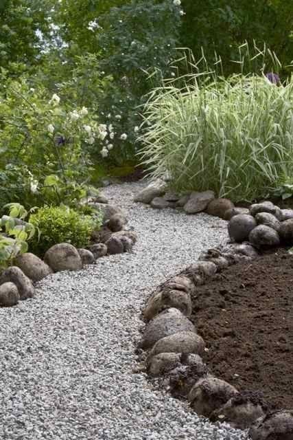 Garden With Rocks, Yard Path, Walkways Paths, Garden Walkway, Have Inspiration, The Secret Garden, Garden Pathway, Garden Borders, Landscaping With Rocks