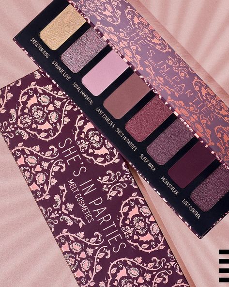 Fun thing for your feed: Melt Cosmetics’ new She’s in Parties Palette has eight plum-inspired shades in ultra-matte and iridescent finishes. BTW: It’s only at Sephora 😍 Which shade are you in the mood for? Plum Eyeshadow Palette, Plum Eyeshadow, Eyeshadow Collection, Melt Cosmetics, Best Makeup Artist, Light Moisturizer, How To Apply Lipstick, Matte Metallic, Makeup Goals