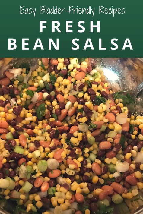 Bladder-Friendly Fresh Bean Salsa - 180 Medical Bladder Friendly Meals, Bladder Friendly Recipes, Blueberry Snacks, Ic Diet, Ic Recipes, Bean Salsa, Acidic Foods, Alkaline Diet, Clean Eats