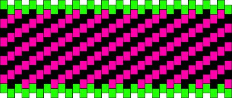 Pink,green,black Kandi Cuff Pony Bead Patterns | Misc Kandi Patterns for Kandi Cuffs Kandi Bracelets Patterns Cuffs, Multistitch Kandi Pattern, Numbered Kandi Patterns, Scene Kandi Patterns, Gir Kandi Cuff Pattern, Cuff Pattern Kandi, Kandi Cuff Patterns Easy, Kandi Cuffs Patterns, Kandi Panel Pattern