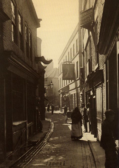 Sandgate - Whitby - North Yorkshire - England - Late 1800s 1800s Europe, 1800 America, Late 1800s Aesthetic, 1800s England, Tips For Dogs, Whitby Abbey, Victorian London, English History, Old Street