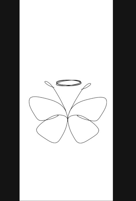 Butterfly With A Halo Tattoo, Angel Wings Butterfly Tattoo, Guardian Angel Butterfly Tattoo, Butterfly Halo Tattoo, Butterfly With Angel Wings, Half Butterfly Half Angel Wing Tattoo, Halo Tattoo, Heart With Wings Tattoo, Angel Halo