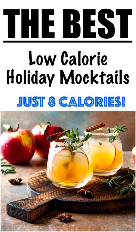 Apple Cinnamon Mocktail Recipe {LOW CALORIE} Low Calorie Mock Tails, Low Calorie Mocktail Recipe Fall, Low Calorie Fall Drinks, Mocktails Low Calorie, Low Cal Mocktail Recipe, Low Calorie Non Alcoholic Drinks, Low Calorie Punch, Low Calorie Mocktail Recipe, Low Calorie Mocktail