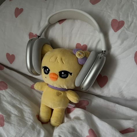 Kpop Plushies, Rei Ive, Headphones, Pink