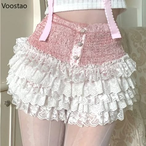 Just found this amazing item on AliExpress. Check it out! $26.54 | Cute Lolita Style Lace Shorts Women Sweet Ruffles Elastic Waist Multilayer Bottoming Shorts Girls Kawaii Y2k Short Pants Summer Ruffle Shorts Outfit, Womens Lace Shorts, Kawaii Y2k, Y2k Shorts, Pants Summer, Shorts Women, Ruffle Shorts, Book Decor, Lolita Fashion