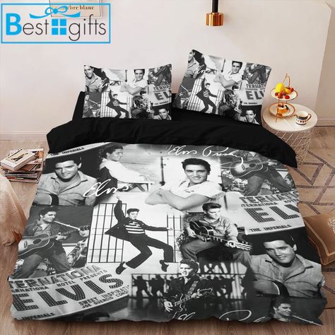 Elvis Bedroom Ideas, Elvis Bedroom, Elvis Presley Albums, Imperial Hotel, Bed Comforters, New Room, Elvis Presley, Bedding Set, Bedroom Ideas