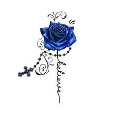 Beary First Birthday Party, Beary First Birthday, Tattoo Main, Rose Tattoos For Women, Blue Rose Tattoos, Cross Tattoos For Women, Remembrance Tattoos, Hand Tattoos For Girls, Pretty Hand Tattoos