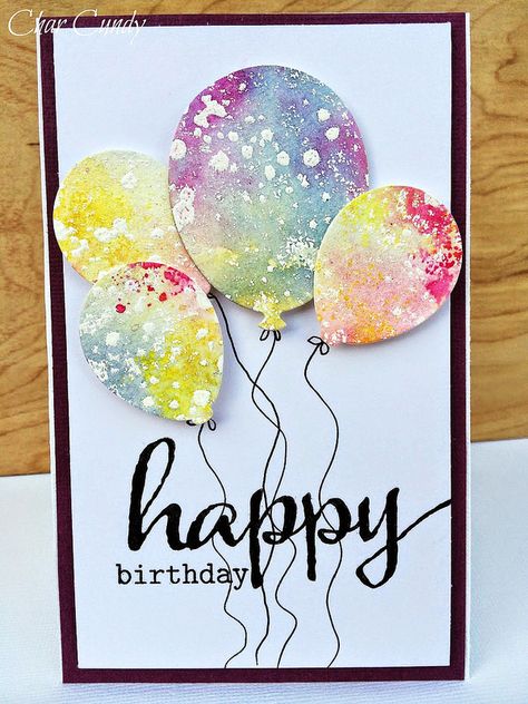 IMG_1725 | Flickr - Photo Sharing! Anniversaire Diy, Card Easy, Watercolor Birthday Cards, Cards Watercolor, Watercolor Birthday, Bday Cards, Birthday Diy, Birthday Cards Diy, E Card