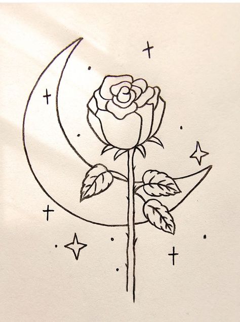 Cute Rose Drawing, Buku Diy, Abstract Tattoo Ideas, Hipster Drawings, Flower Doodle, Whimsical Art Journal, Flower Drawing Tutorials, Cute Easy Doodles, Disney Art Drawings