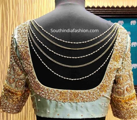 Simple Wedding Blouse Designs, Blouse Designs For Silk Sarees, Sarees Simple, Blouse Designs Aari Work, Long Blouse Designs, Blouse Maggam Work, Designer House, Pattu Saree Blouse Designs, Latest Blouse Designs Pattern