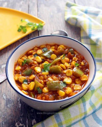 corn capsicum curry recipe, sweet corn capsicum gravy, makai shimla mirch curry recipe Capsicum Curry Recipe, Capsicum Curry, Capsicum Recipe, Indian Sides, Capsicum Recipes, Butter Masala Recipe, Cooking Beets, Curry Recipes Easy, Butter Masala