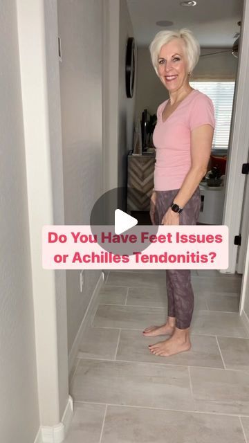 Achilles Tendon Stretches Exercise, Achilles Tendon Stretches, Achilles Stretches, Foot Exercises, Yoga For Seniors, Body Exercise, Chair Yoga, Simple Exercises, Senior Fitness