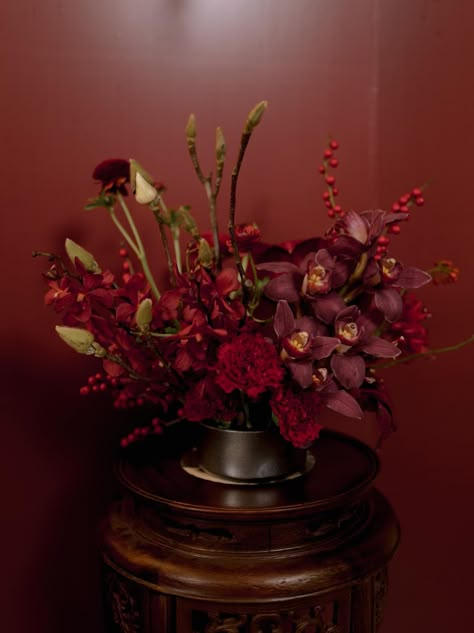 Bud Vase Centerpiece, Vase Centerpiece, Red Bud, Bud Vase, Vase, Flowers, Red