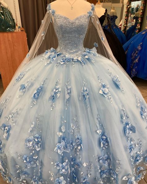 Top Spring Quinceanera Dresses Colors for 2024 – MyChicDress Light Blue Quinceanera Dresses With Butterflies, Light Blue Quince Dress With Butterflies, Light Blue Dama Dresses, Blue And White Quince Dress, Debut Dresses Filipino Blue, Blue Quinceanera Dresses Cinderella, White And Blue Quinceanera Dresses, Light Blue Butterfly Quinceanera Theme, Quinceanera Color Ideas