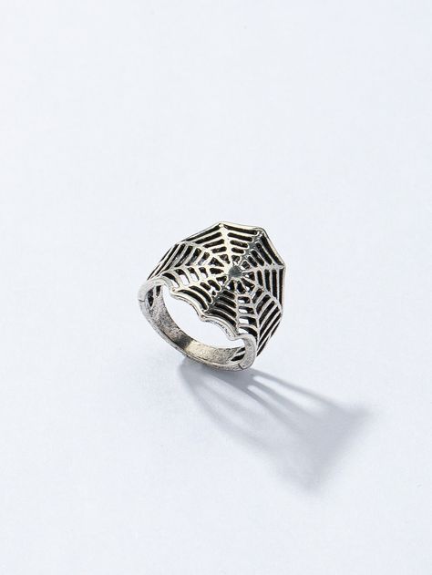 Silver    Zinc Alloy   Embellished   Jewelry Spider Web Decor, Spider Web Decoration, Costume Rings, Vintage Sterling Silver Rings, Sterling Silver Rings Bands, Statement Ring Silver, Luxury Rings, Ring Color, Silver Band Ring