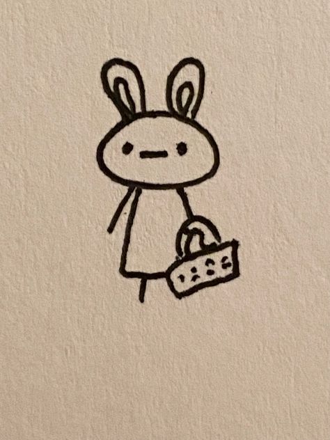 Easter Drawings Aesthetic, Mr Bored Drawing, Mr Bored, Person Doodle, Bunnies Aesthetic Drawing, Cute Rabbit Doodle, Doodle Bunny Easy, Easter Doodles, Mr Bored Doodle