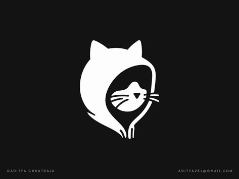 Hacker Cat - Logo Design by Aditya Chhatrala Logo Design Character, Cat Logo Ideas, Cat Logo Design Ideas, Cat Character Illustration, Logo Real Madrid, Logo Chat, Hacker Logo, On Logo Design, Cats Logo