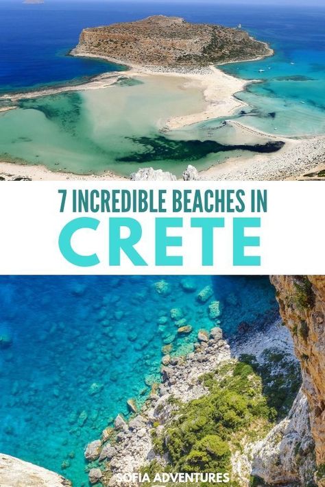 The absolute best beaches in Crete. From the Pink Beach in Crete (Elafonisi) to our favorite, Seitan Limania, to Balos Lagoon & so many more, these are the best Cretan beaches to visit in Crete in summer! #Crete #Greece Seitan Limania, Crete Beaches, Crete Travel, Balkan Travel, Best Island Vacation, Greece Travel Guide, Vacation Itinerary, Greece Vacation, Crete Greece