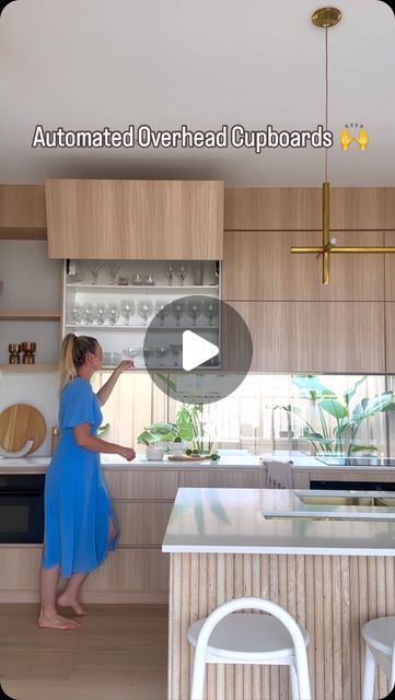 HAAUS.™ on Instagram: "Installing motorised overhead cabinets has been one of the best decision ever! With just a push of a button, our cabinets open and close effortlessly, adding modern luxury and convenience. Absolute game changer and something we would definitely do again. 

#haaus5 #kitchen #KitchenGoals #DreamHome #SmartHome #HomeRenovation #ModernKitchen #LuxuryLiving #InteriorDesign" Kitchen Overhead Cabinets, Game Changer, Luxury Living, Modern Luxury, Smart Home, Home Renovation, Modern Kitchen, Kitchen Ideas, Dream House