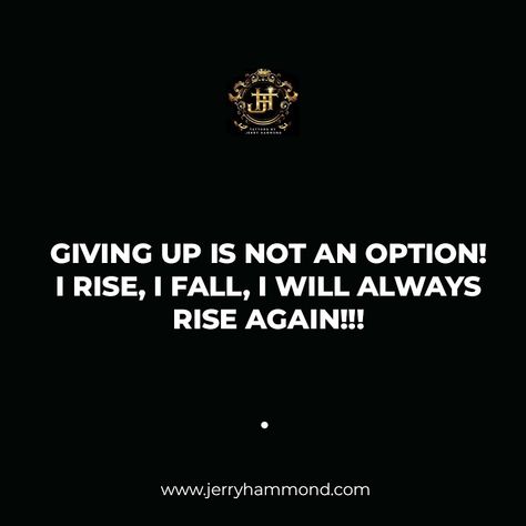 GIVING UP IS NOT AN OPTION! I RISE, I FALL, I WILL ALWAYS RISE AGAIN!!! I Will Rise, Unique Tattoos, I Fall, Giving Up, Atlanta, Miami, On Instagram, Instagram