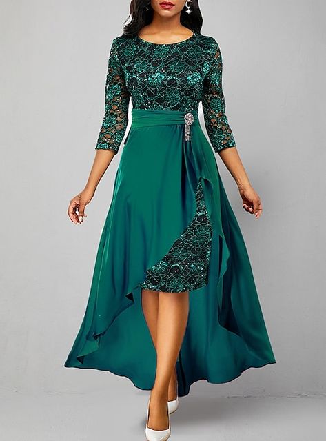 2 Piece Lace Dress, Lace Wedding Guest Dress, Turquoise Lace, Women Lace Dress, Turquoise Dress, Lace Patchwork, Lace Dress Long, Maxi Robes, Maxi Dress Green