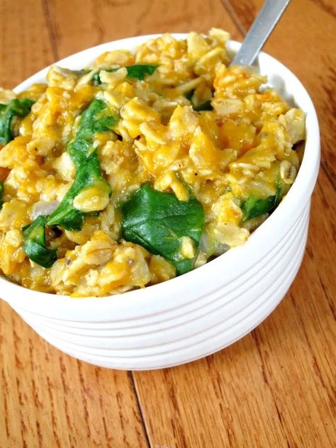 Savory Oats Recipes, Butternut Squash Oatmeal, Squash Oatmeal, Savoury Oatmeal, Savory Oatmeal Recipes, Savory Oats, Savory Butternut Squash, Savory Oatmeal, Squash Vegetable