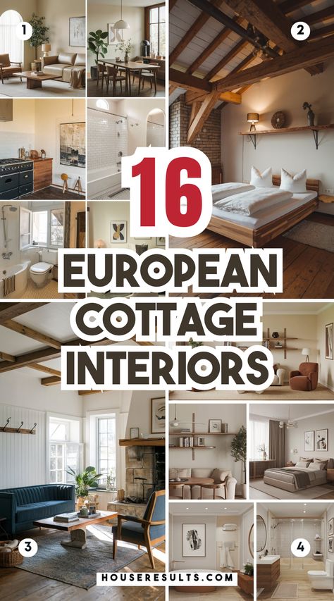 Get inspired by the cozy elegance of European cottage interiors! 🌸✨ Our article offers insights into creating warm and inviting spaces with a touch of rustic charm. Discover design tips that resonate with your style. Don’t forget to save this pin for your future projects! German Interior, Storybook Cottage Interior, Farmhouse Cottage Interiors, Scandinavian Cottage Interior, Tudor Cottage Interior, Cottage Style Homes Interior, European Cottage Interiors, Stone Cottages Interior, German Cottage