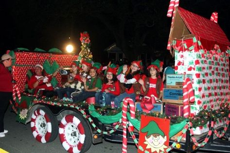 Night Christmas Parade Float | Night Christmas Parade Float | Grand Night Parade leads to ‘Holiday ... Holiday Parade Floats, Charleston Christmas, Easy Holiday Diy, Christmas Parade Floats, Floating Decorations, Santa And Mrs Claus, Holiday Parades, Campaign Ideas, Night Christmas