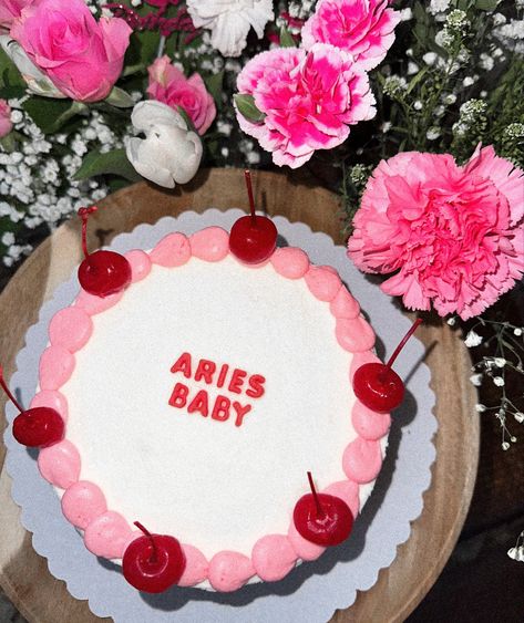 Aries Baby Birthday Cake Aries Bday Cake, Aries Party, Aries Baby Cake, Aries Cake, Circle Cake, Aries Birthday, Aries Baby, 26th Birthday, 24th Birthday